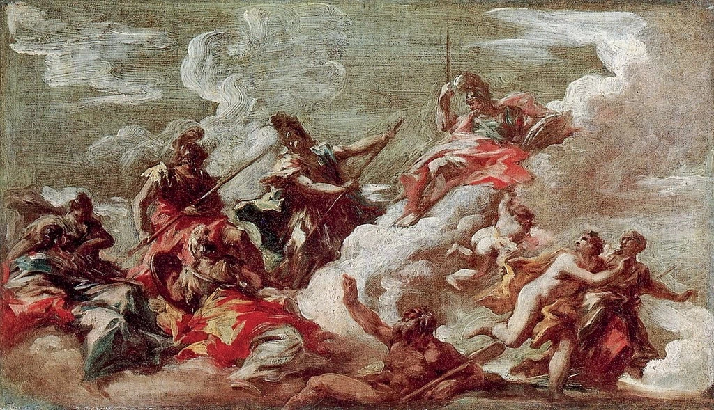 La lotta tra la Germania e la Francia per la conquista del Reno - bozzetto, Louvre, Parigi